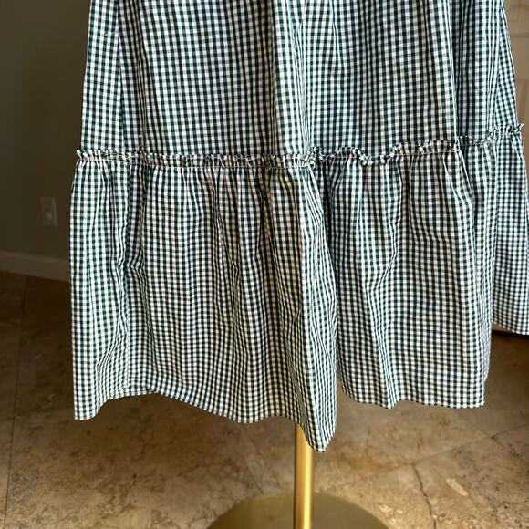 Hill House The Louisa Emerald Green Gingham Nap Dress - Picture 6 of 8